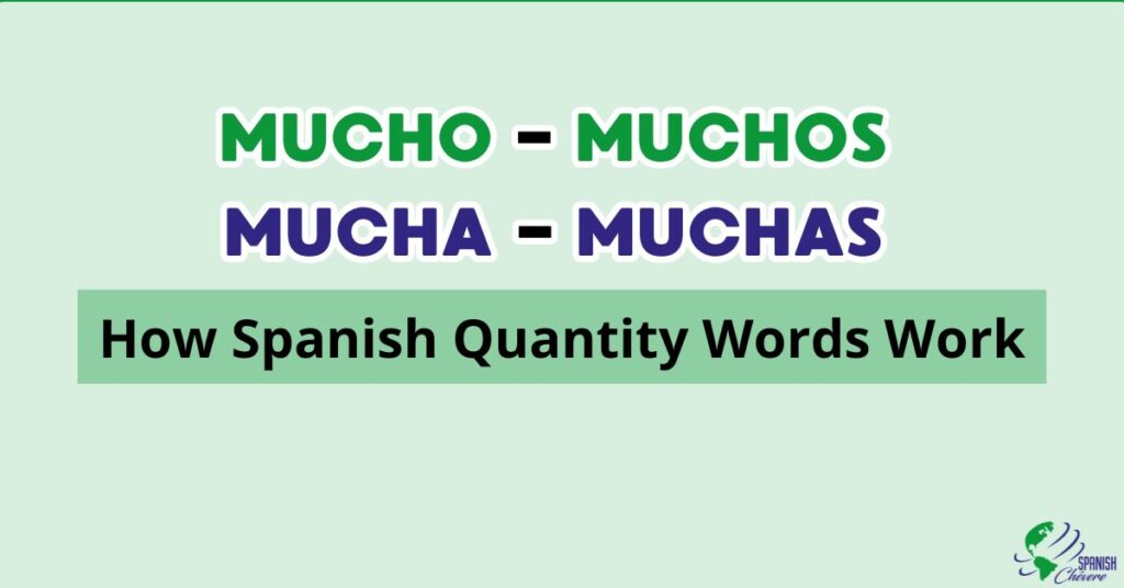 Mucho Mucha Muchos Muchas Spanish Grammar
