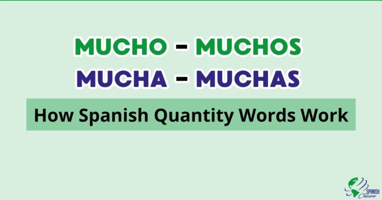 Mucho Mucha Muchos Muchas Spanish Grammar