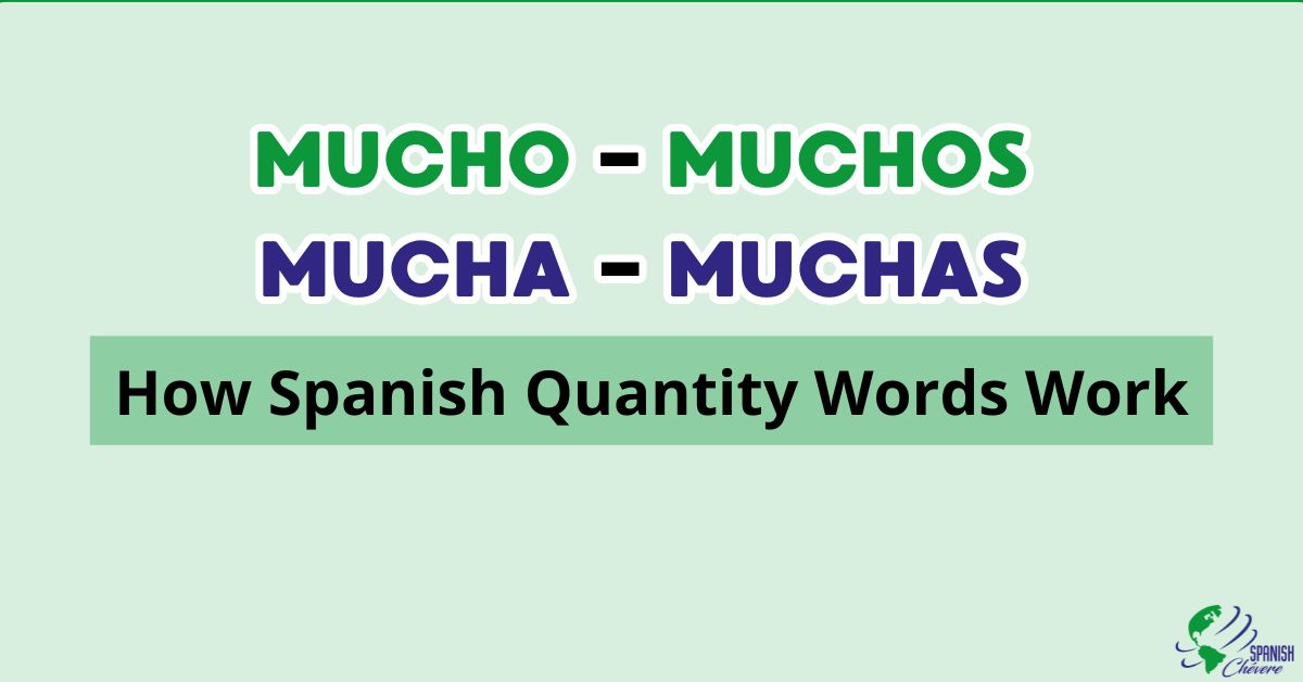 Mucho Mucha Muchos Muchas Spanish Grammar